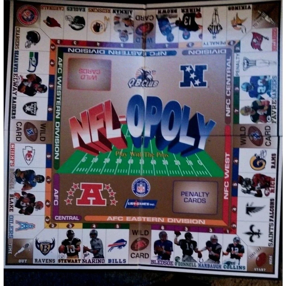 Vintage 1994 NFL-Opoly Board Game TDC Games Football Sports Complete